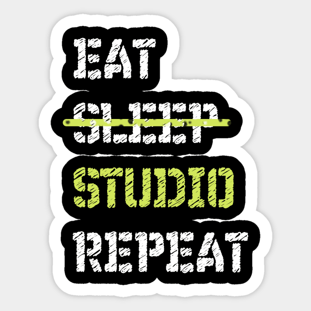 Eat Sleep Studio Repeat Architecture Sticker by TriHarder12